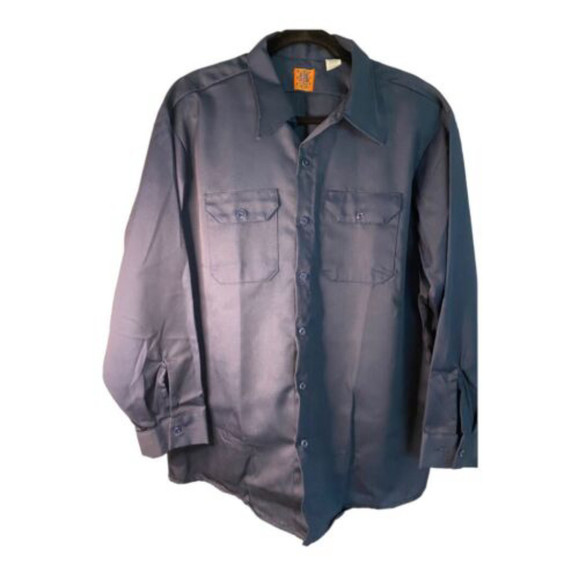 Vintage Big Ben Wrangler Men’s Work Shirt XL Made‎ in USA Blue Button-Up EUC - Picture 1 of 8